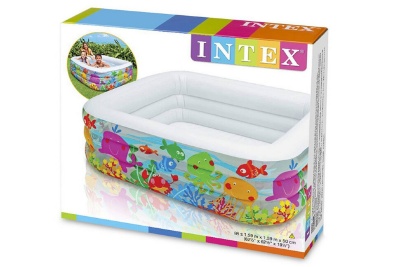 Детский надувной бассейн 159х159х50см Intex Аквариум 57471