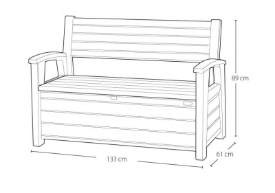 Скамья-сундук антрацит 227 л Otter Bench