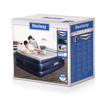 Надувная кровать Bestway Tritech Airbed 203х152х61см, встроенный электронасос 67690
