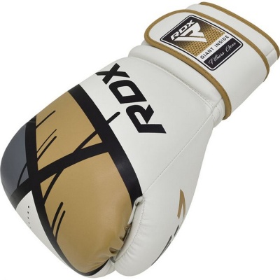 Перчатки тренировочные RDX BGR-F7GL-8oz белый\золотой
