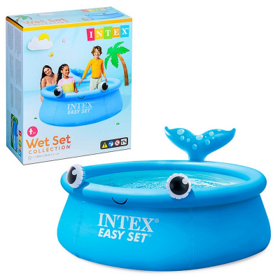 Бассейн 183х51см, 880л Intex Easy Set, Веселый кит 26102