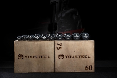 Гантель обрезиненная YouSteel HEX DB 12,5 кг