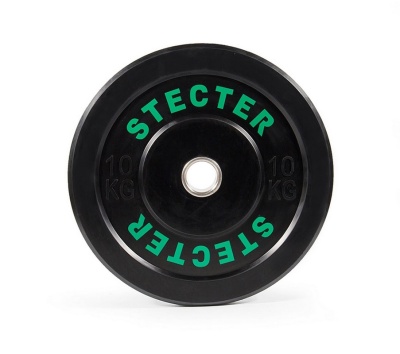 Каучуковый диск (rubber bumper plates) 10 кг Stecter