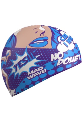 Силиконовая шапочка Mad Wave Pop-art M0554 22 0 04W синий