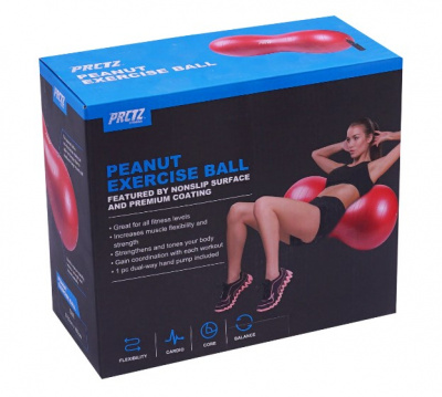Мяч овальный PRCTZ PEANUT EXERCISE BALL, 50х100 см PF0015