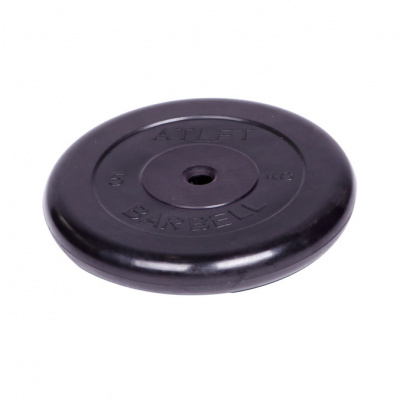 Диск обрезиненный d26мм MB Barbell MB-AtletB26-5 5кг черный
