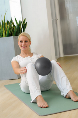 Пилатес-мяч d26см SISSEL Pilates Soft Ball 310.035 серый металлик