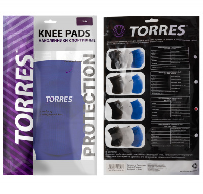 Наколенники спортивные, нейлон, ЭВА Torres Soft PRL112222-03 синий