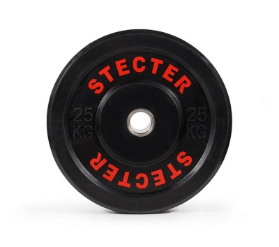 Каучуковый диск (rubber bumper plates) 25 кг Stecter