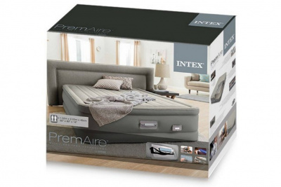 Надувная кровать Dream Support Airbed 152х203х46см, встроенный насос 220V Intex 64770