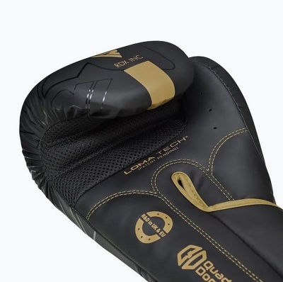Перчатки тренировочные RDX F6 BGR-F6MGL-6OZ черный\золотой матовый