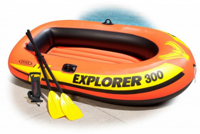 Надувная лодка Intex Explorer-300 Set трехместная 58332