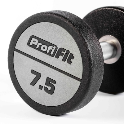Гантельный ряд полиуретановый LEVEL (шаг 2,5кг, 10 пар) 2,5-25кг Profi-Fit