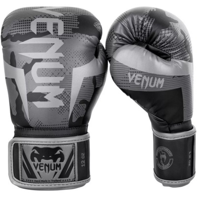Перчатки Venum Elite 1392-536-12oz серый\камуфляж