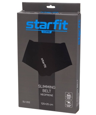 Пояс для похудения Star Fit SU-202 неопреновый, 125x25см, черный