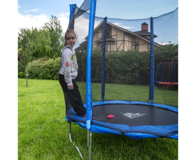 Батут DFC Trampoline Fitness 12ft наружн.сетка (366см) 12FT-TR-B синий
