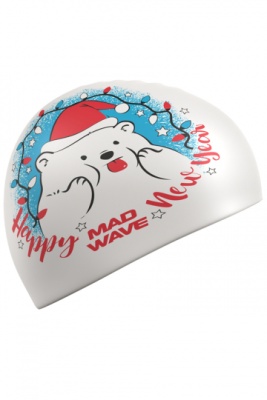 Силиконовая шапочка Mad Wave Happy New Year M0554 29 0 02W