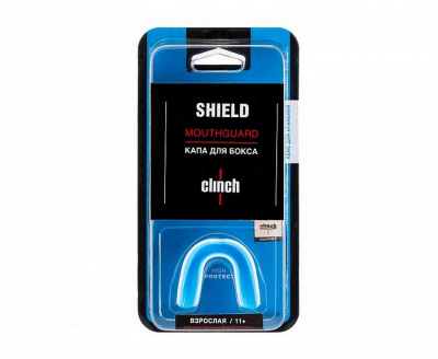 Капа одночелюстная Clinch Shield Double Layer Mouthguard C512 бело-синий