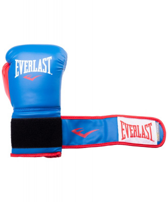 Перчатки боксерские Everlast Powerlock P00000728, 16oz, синий/красный