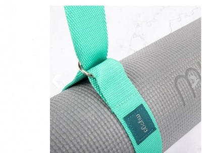 Ремень для йоги 180 см Yoga Belt and Sling 2 in 1 Myga RY987 бирюзовый