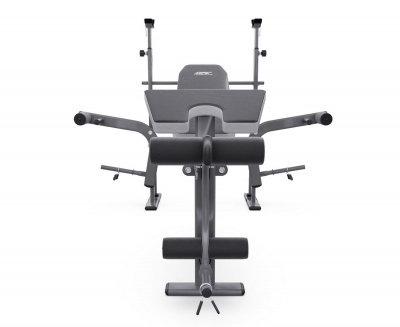 Скамья со стойками под штангу с партой для бицепса DFC D703/2 | Premium Fitness