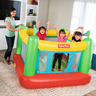 Надувной батут Bestway со встроенным электронасосом Fisher Price 93532