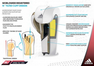 Перчатки боксерские Adidas Speed Tilt 350 SPD350VTG бело-золотой