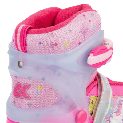 Раздвижные роликовые коньки Alpha Caprice CK-SK-P320-30 Pink (антистресс сквиш лапка в подарок)