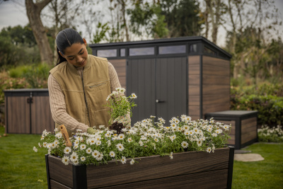 Грядка высокая на ножках, коричневая Deco Elevated Garden Bed