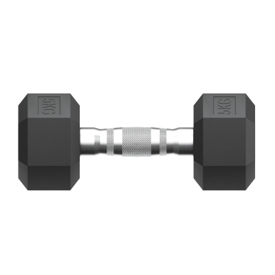 Гантель гексагональная обрезиненная 5 кг UnixFit DBHEX5x2 2 шт