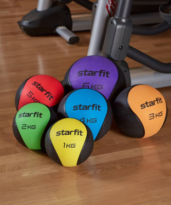 Медбол высокой плотности 1 кг Star Fit GB-702 желтый