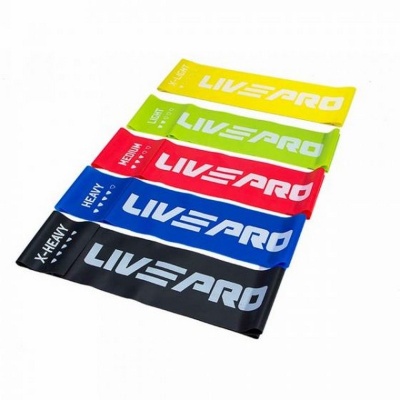 Ленточный амортизатор Live Pro Latex Resistance Band LP8415-L\LI-GN-02 низкое сопротивление, зеленый