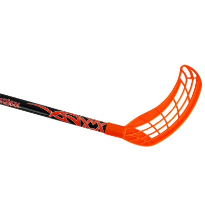Клюшка для флорбола Realstick Tribal Jr, MR-KF-TR85-OR, 85см, прямой крюк, пластик, черн-оранж