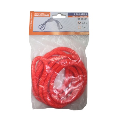 Скакалка гимнастическая Body Form BF-SK01 (BF-JRG01) 2.5м, 150гр (коралловый)