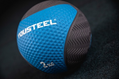 Медицинбол резиновый 2KG YouSteel 19см