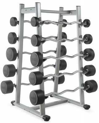 Штанга неразборная обрезиненная 7,5 кг. Изогнутый гриф VictoryFit VF-DX5075