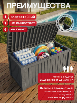 Сундук Роквуд (ROCKWOOD) 570л., цвет графит