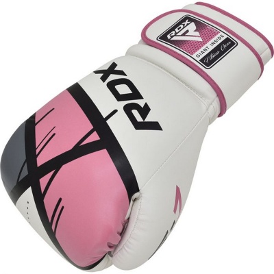 Перчатки тренировочные RDX BGR-F7P-8oz белый\розовый