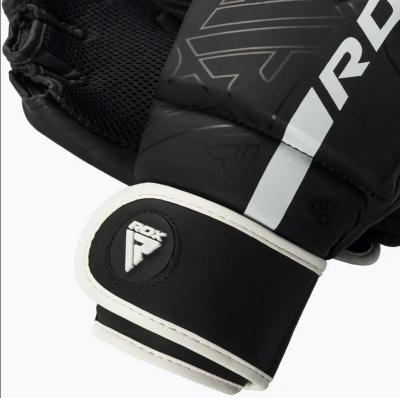 Перчатки тренировочные RDX Grappling F6 GGR-F6MW черный\белый матовый