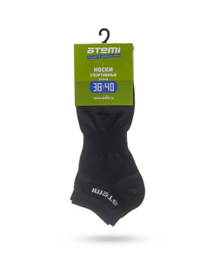 Носки короткие мультиспорт Atemi ASSK-004SS23-BLK черный