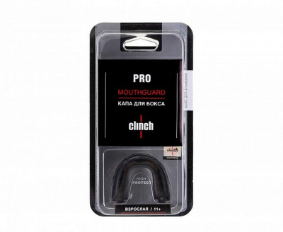 Капа одночелюстная Clinch Pro Triple Layer Mouthguard C515 черно-серый