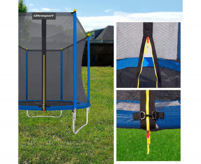 Батут DFC Trampoline Stock ULTRASPORT, с внешней защитной сеткой 330700001076