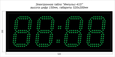 Табло для хоккея Импульс 15-D15x4-SS3-RING1