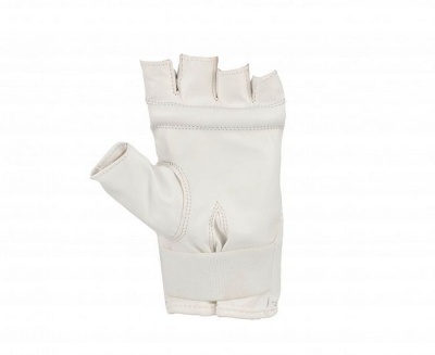 Перчатки снарядные (Шингарты) Clinch Bag Gloves Cut Finger Kyokushinkai C642 белый