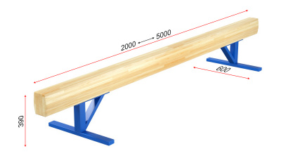 Бревно гимнастическое низкое L=2,5 м 