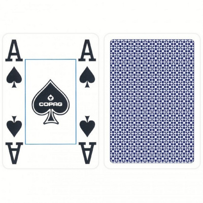 Карты Copag 4 Corner (red, Blue) синяя рубашка CPG-15-blue