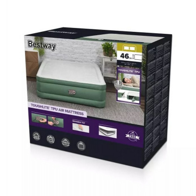 Надувная кровать 203х152х46см встр.насос 220В, до 300кг Bestway ToughLite 69646