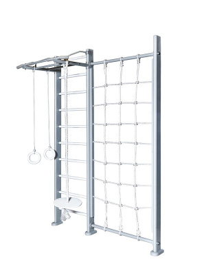 Детский спортивный комплекс Perfetto Sport "Scala in legno con rete" grigio PS-124