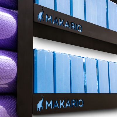 Держатель настенный для 20 цилиндров и 40 йога блоков Makario MA-CPYB-2