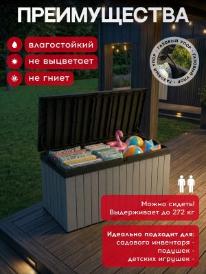Сундук Дарвин 570 л графит (Darwin Box 570L)
